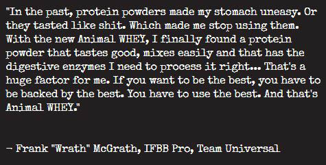 animal whey testimonials