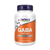 NOW GABA 750 mg 100 veg. kaps...