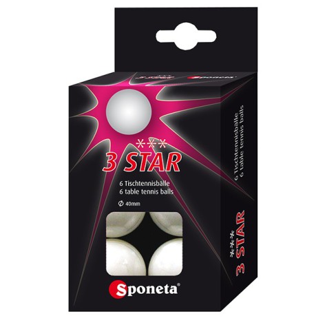 Stalo teniso kamuoliukai SPONETA 3-star