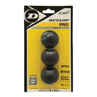 Skvošo kamuoliukai DUNLOP PRO 2 yellow dots..