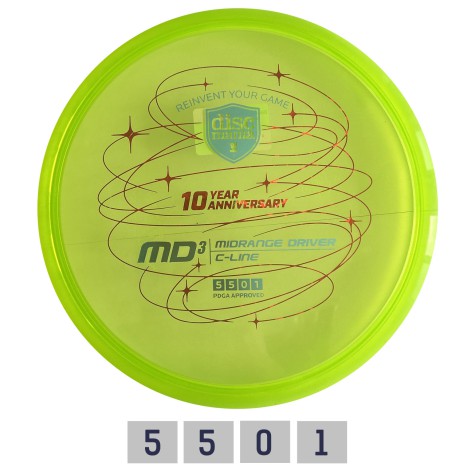 Diskgolfo diskas DISCMANIA 10-YEAR ANNIVERSARY C-LINE MD3 REVOLUTION