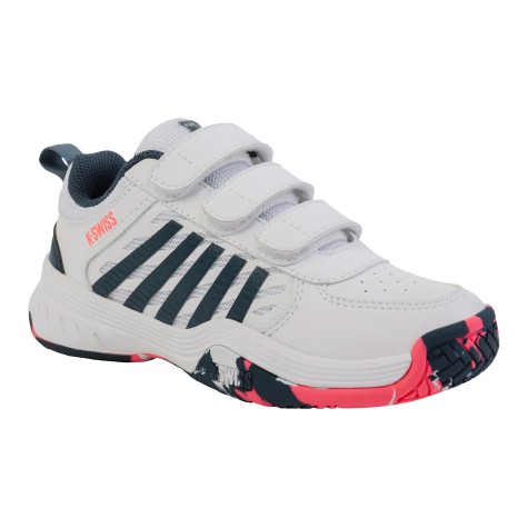 Teniso batai vaik. K-SWISS COURT EXPRESS 2 STRAP white/stargazer EU33