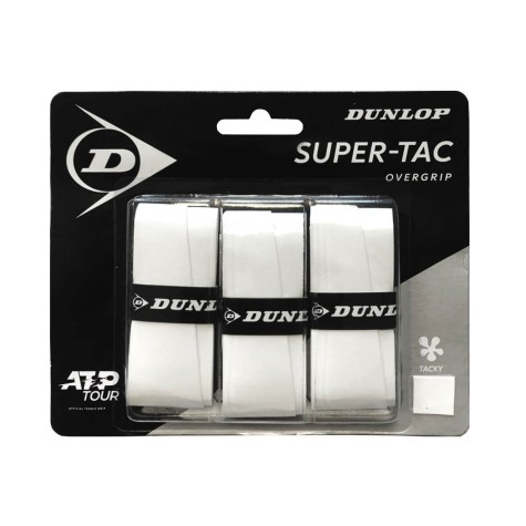 Teniso raketės virš. apvija DUNLOP SUPER TAC overgrip, white