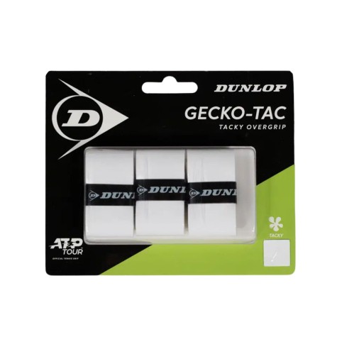 Teniso raketės virš. apvija DUNLOP GECKO-TAC ATP overgrip, white