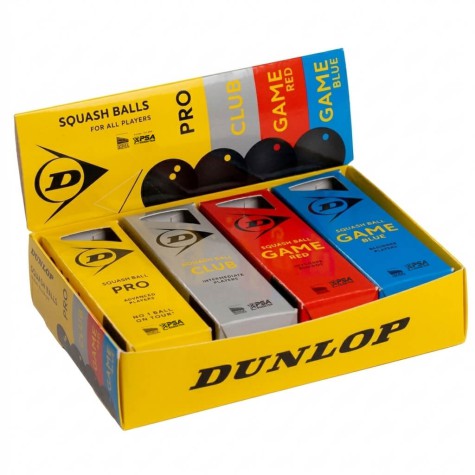 Skvošo kamuoliukai DUNLOP Mixed WSF/PSA 4x3