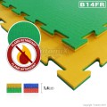 Tatami XPE-FR 100x100x1,4cm (geltona/žalia) (pagal užsakymą)