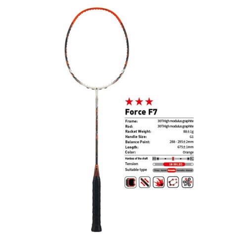 Profesionali badmintono raketė Kawasaki Force F7
