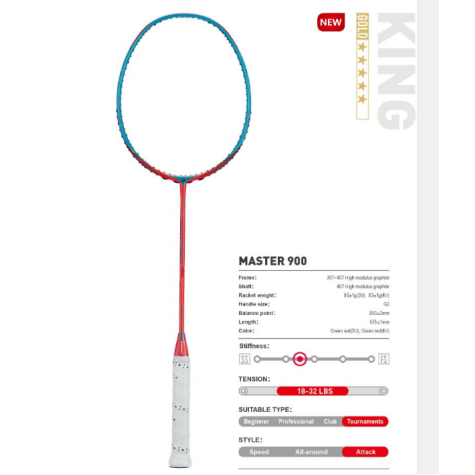 Profesionali badmintono raketė Kawasaki Master 900 3u