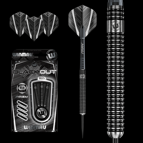 Smiginio strėlytės Winmau Blackout 90% Tungsten alloy 3x22g