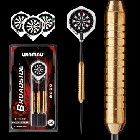 Smiginio strėlytės Winmau Broadside Brass Darts 3x22g