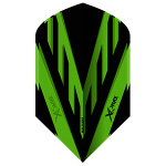 Smiginio strėlyčių sparneliai XQ Max Slim S PVC Flights Black/Green 3vnt 