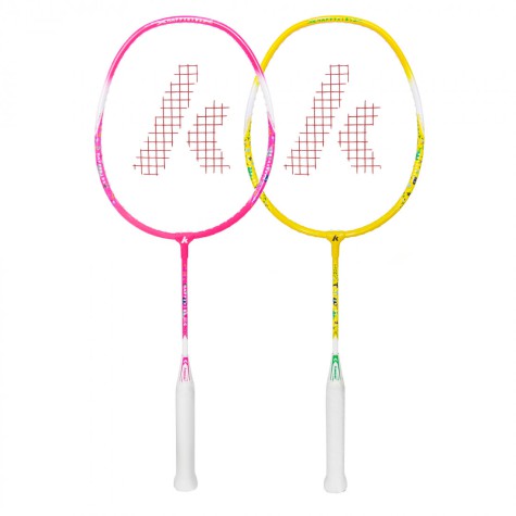 Badmintono rakečių komplektas (vaikiškas) Kawasaki Happy Kids 605 geltona ir rožinė