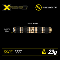 Smiginio strėlytės Winmau Xtreme 2 Brass 23g