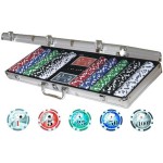 Pokerio žetonų rinkinys Poker Set 500 (su vertėmis)