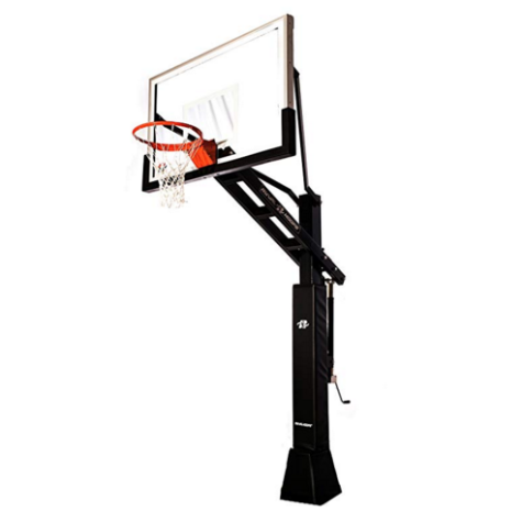 Įbetonuojamas krepšinio stovas Prime (lenta grūdinto stiklo 9mm 140x90 cm)