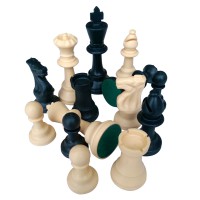 Plastikiniai šachmatai Plastic Chessmen, karalius 95mm..