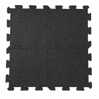 Guminė danga 20x1000x1000mm, juoda puzzle 10% white granules..