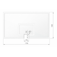 Grūdintas stiklas 12mm (skirtas krepšinio lentai 180x105cm)..