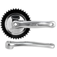 Priekinis žvaigždžių blokas ProX City Alu 1-speed  38T 170mm silver-blac..