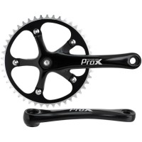 Priekinis žvaigždžių blokas ProX Fix Bike Alu 1-speed 46T 170mm black..