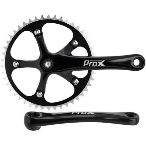 Priekinis žvaigždžių blokas ProX Fix Bike Alu 1-speed 46T 170mm black