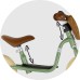 Balansinis dviratukas PUKY LR M Classic retro-green