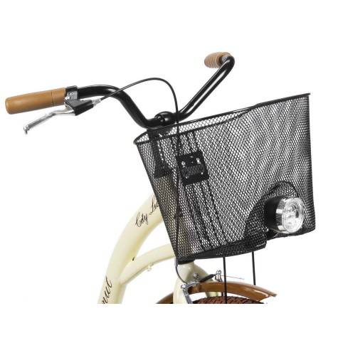 Dviratis AZIMUT City Lux 26" 2021 su krepšeliu cream-brown