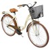 Dviratis AZIMUT City Lux 26" 2021 su krepšeliu cream-brown