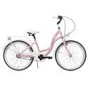 Dviratis AZIMUT Julie 24“ 3-speed 2023 pink-white