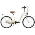 Dviratis AZIMUT Julie 24“ 3-speed 2023 light cream