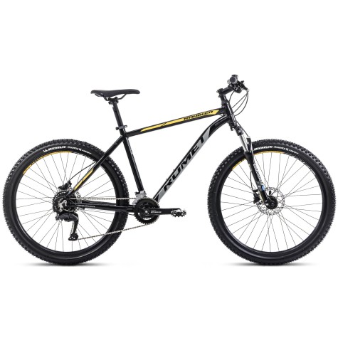Dviratis Romet Rambler R7.2 CS 2024 black-grey-yellow-19" / L