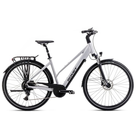 Elektrinis dviratis Romet e-Gazela 2.0 504WH 2024 silver-19" / L