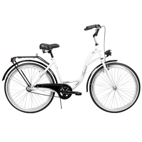 Dviratis AZIMUT City Lux 26" 2023 white-black