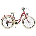 Dviratis AZIMUT Vintage TX-7 26" 2024 burgund-cream shiny