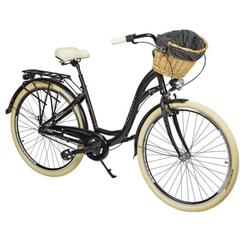 Dviratis AZIMUT Sarema ALU 28" 3-speed 2024 black matt
