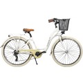 Dviratis AZIMUT Sarema 28" ALU TX-7 2024 light cream shiny