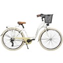 Dviratis AZIMUT Sarema 28" ALU TX-7 2024 light cream shiny
