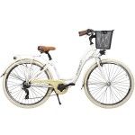 Dviratis AZIMUT Sarema 28" ALU TX-7 2024 light cream shiny