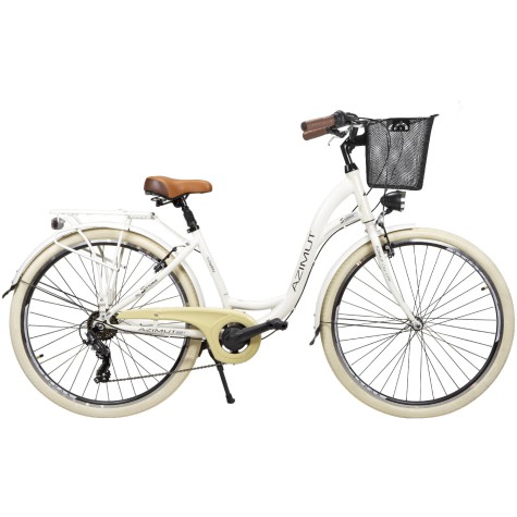 Dviratis AZIMUT Sarema 28" ALU TX-7 2024 light cream shiny