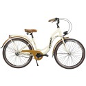 Dviratis AZIMUT Vintage 26" 3-speed 2024 cream-brown shiny