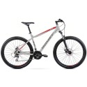 Dviratis Romet Rambler R7.1 2025 silver-red-graphite-17" / M