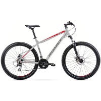Dviratis Romet Rambler R7.1 2025 silver-red-graphite-19