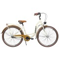 Dviratis AZIMUT Vintage 28" 3-speed 2025 cream-brown shiny
