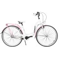 Dviratis AZIMUT Vintage 28" 3-speed 2025 white-pink shiny