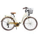 Dviratis AZIMUT Sarema 28" ALU TX-7 2025 cream semi-matt