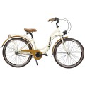 Dviratis AZIMUT Vintage 26" 3-speed 2025 cream-brown shiny