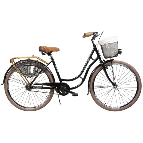 Dviratis AZIMUT Retro Lux 28" 2025 black shiny