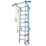 Sporto kompleksas vaikams, gimnastikos sienelė šviesiai mėlyna, 223x108x87.5cm