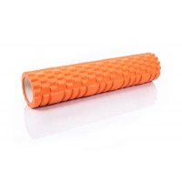 Masažinis putų volelis Yoga Roller 14x62cm (oranžinis)..