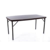 Sulankstomas ratango stiliaus lauko stalas 152x84 cm..